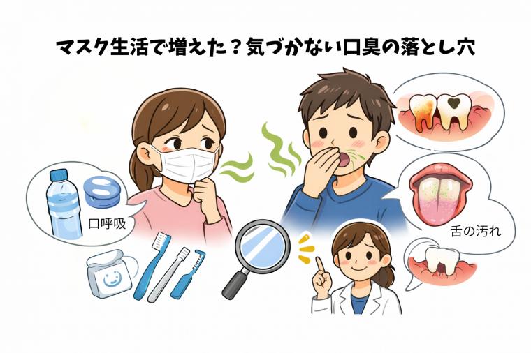 マスク生活で増えた？気づかない口臭の落とし穴