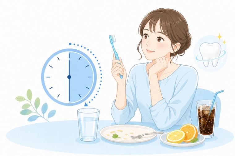 食後すぐに磨いていい？歯磨きの最適な待ち時間